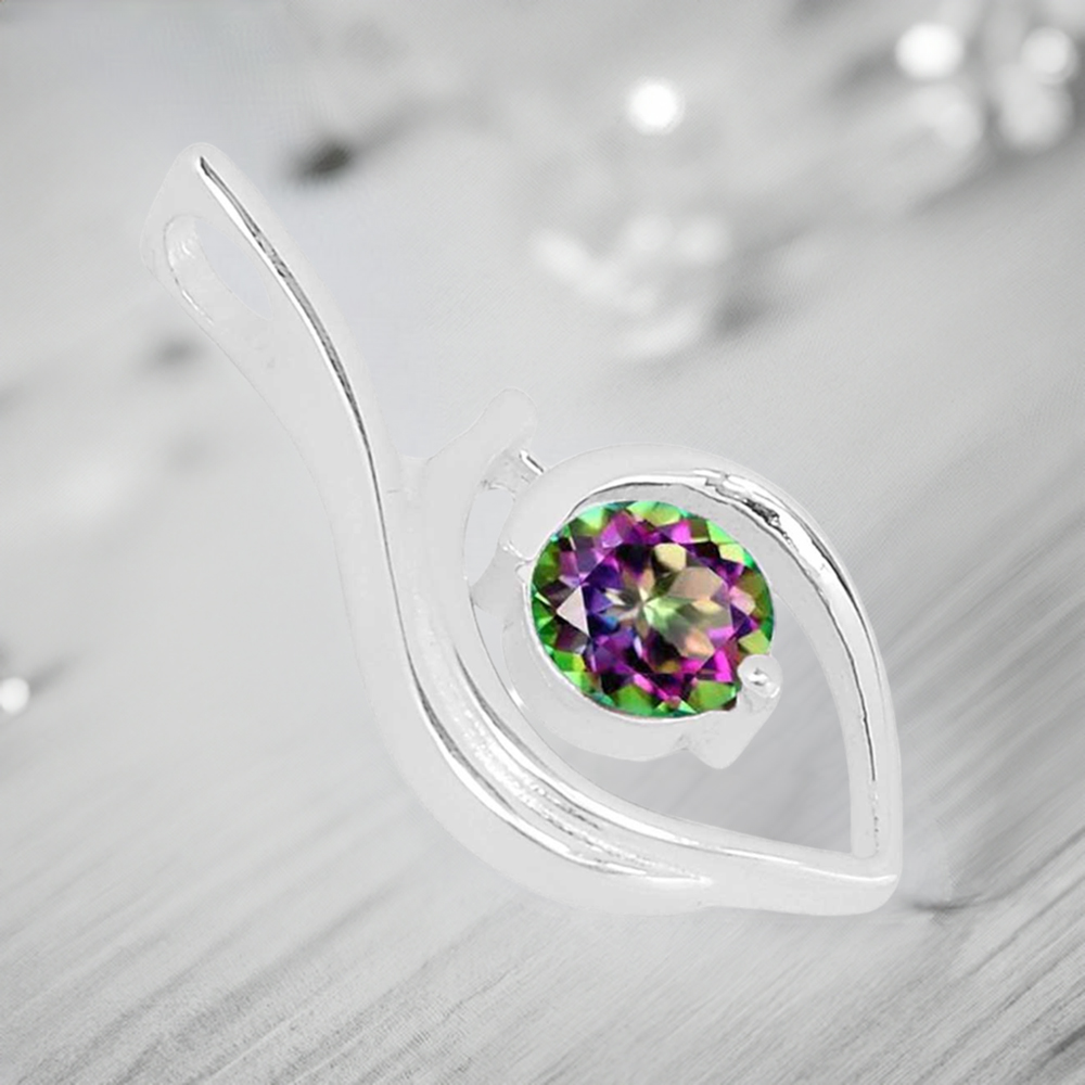 925 Fine Silver Pendants In Mystic Topaz Gemstone Jewelry 925SP207-9