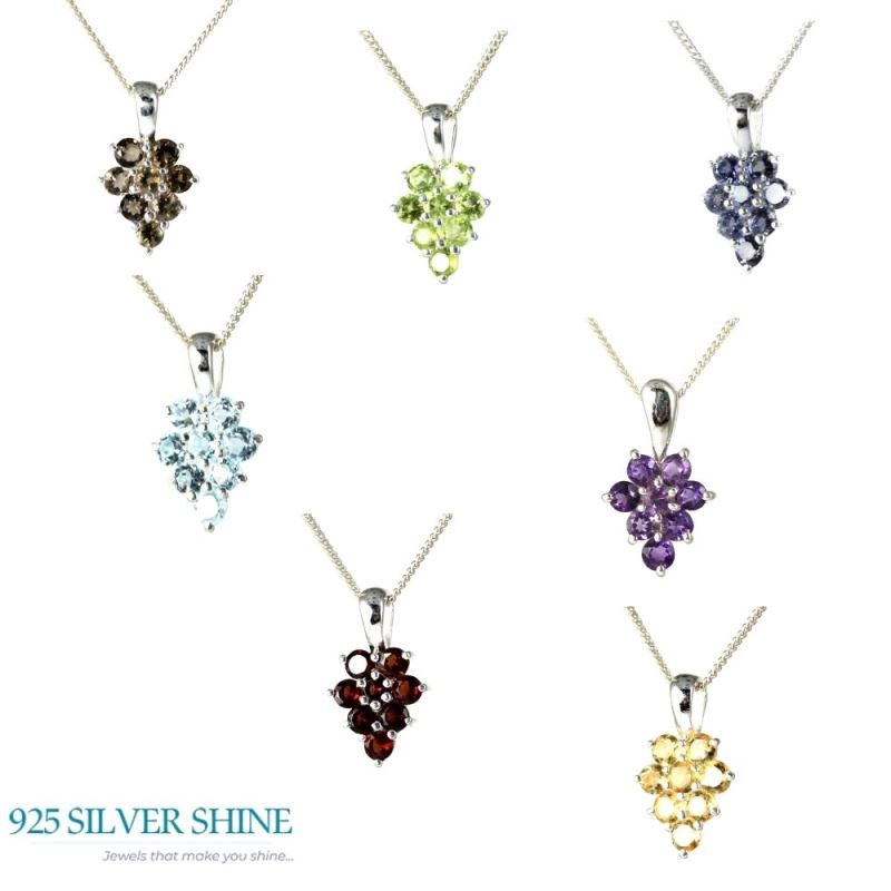 Fine Sterling Silver Pendants In Iolite Gemstone Jewelry 925SP208-3_2