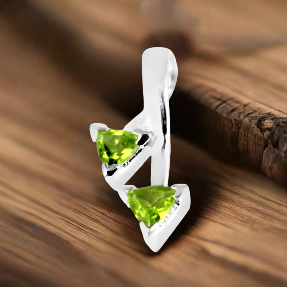 Peridot Gemstone Pendants In 925 Solid Silver Jewelry 925SP210-2