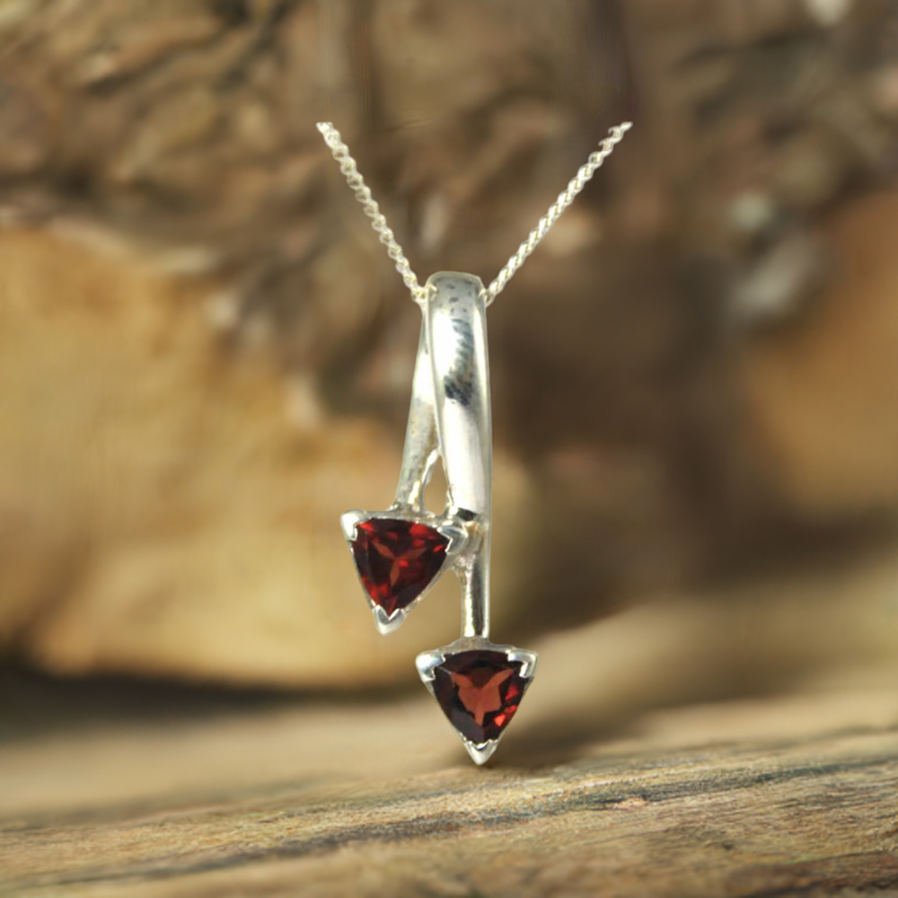 Garnet Gemstone Pendants In 925 Solid Silver Jewelry 925SP210-7_0