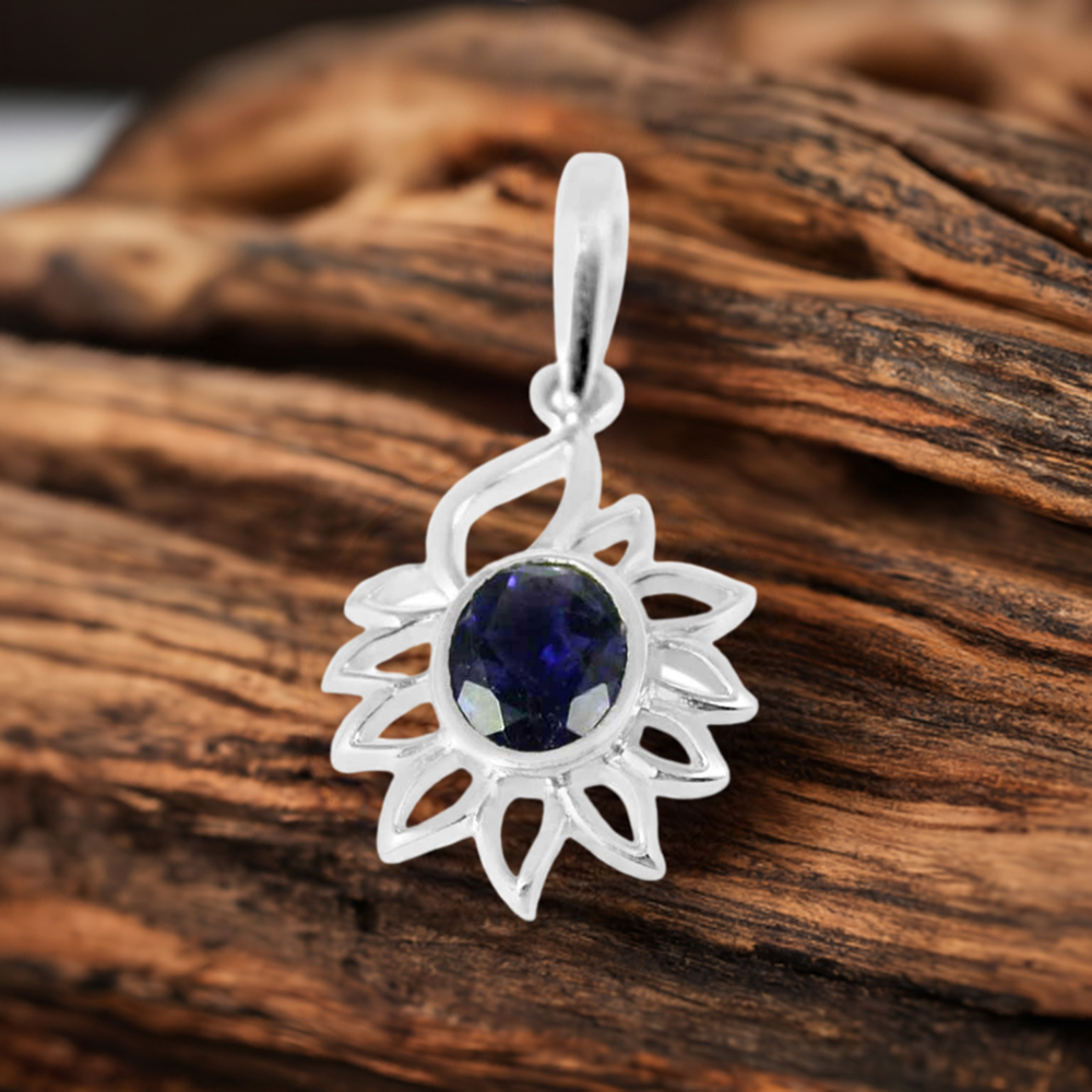 Amethyst Gemstone Handmade Pendants In Solid Sterling Silver Jewelry 925SP218-4