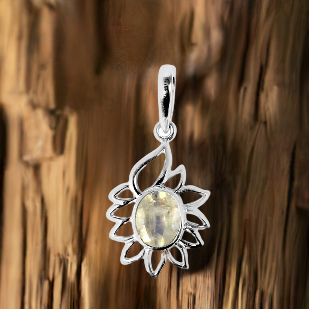 Rainbow Gemstone Pendants In Fine Sterling Silver Jewelry 925SP218-5