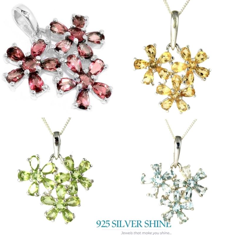 925 Sterling Silver Handmade Pendant In Natural Semi Precious Peridot Gemstone 925SP220-2_2