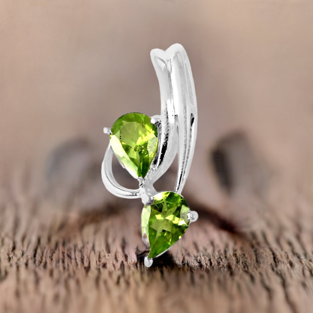 925 Sterling Silver Handmade Pendants In Peridot Gemstone Jewelry 925SP221-4