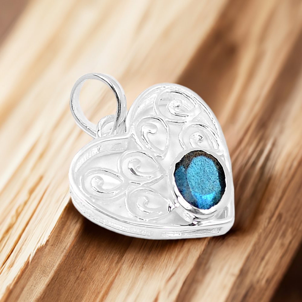 925 Solid Silver Pendants In Labradorite Gemstone Jewelry 925SP222-1