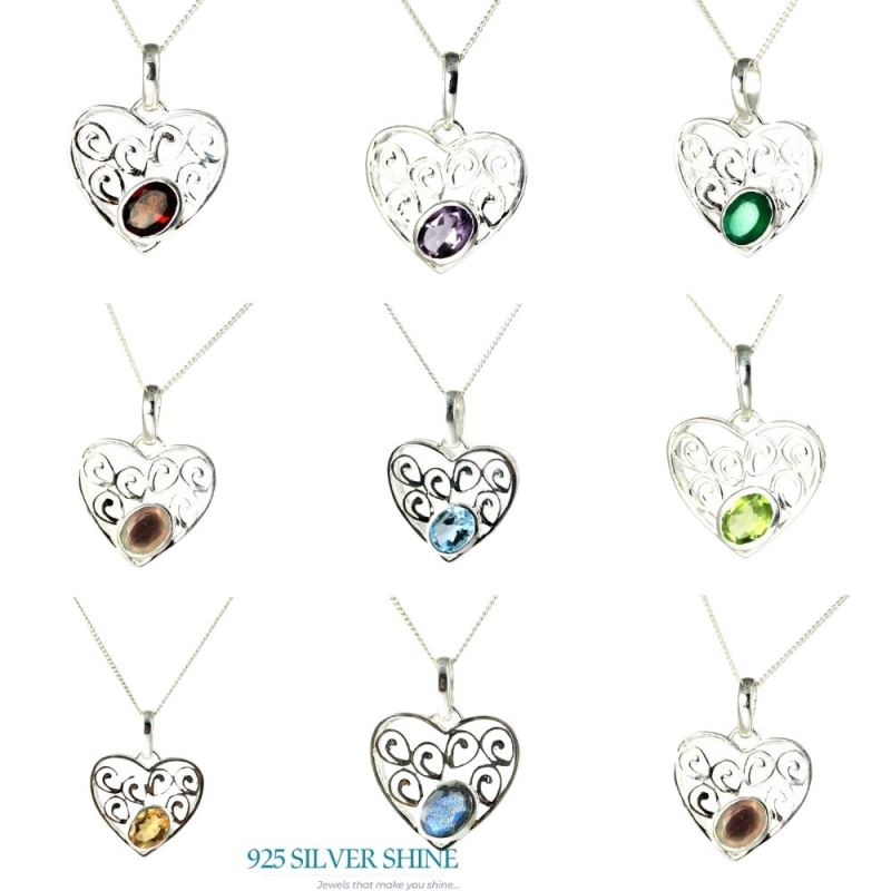 925 Sterling Silver Handmade Pendants In Blue Topaz Gemstone Jewelry 925SP222-3_3