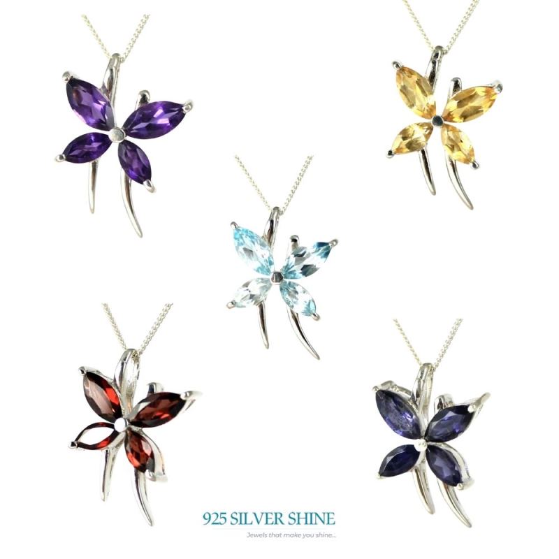 925 Fine Silver Pendants In Amethyst Gemstone Jewelry 925SP223-2_3