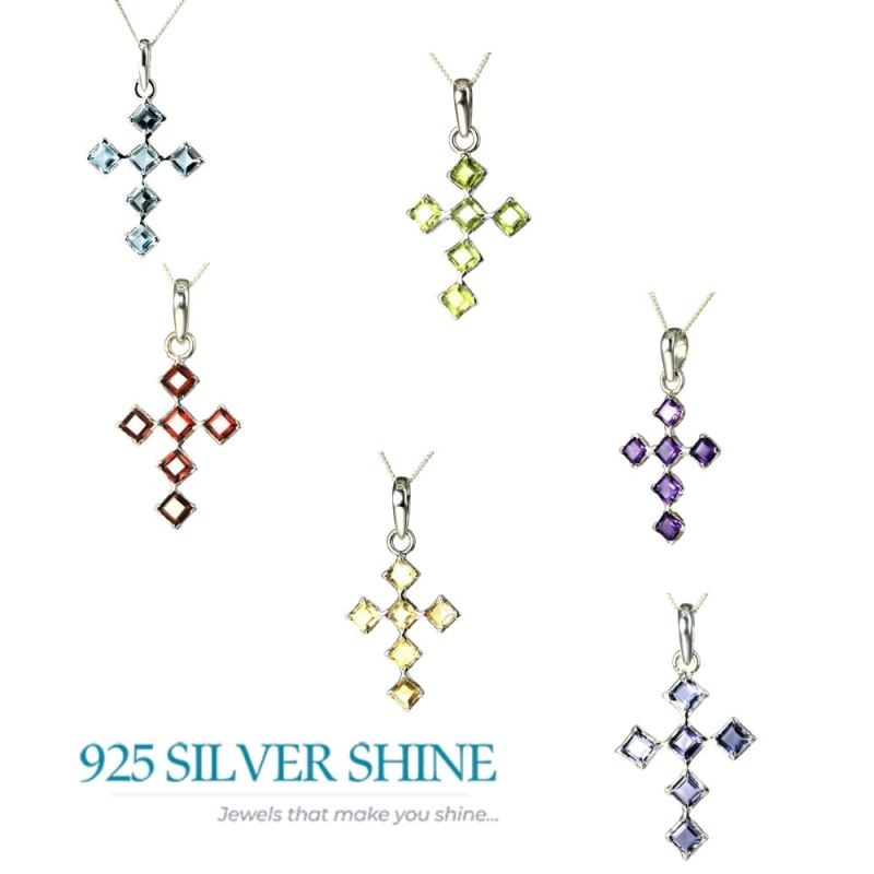 Citrine Gemstone Pendants In 925 Fine Silver Jewelry 925SP228-4_2