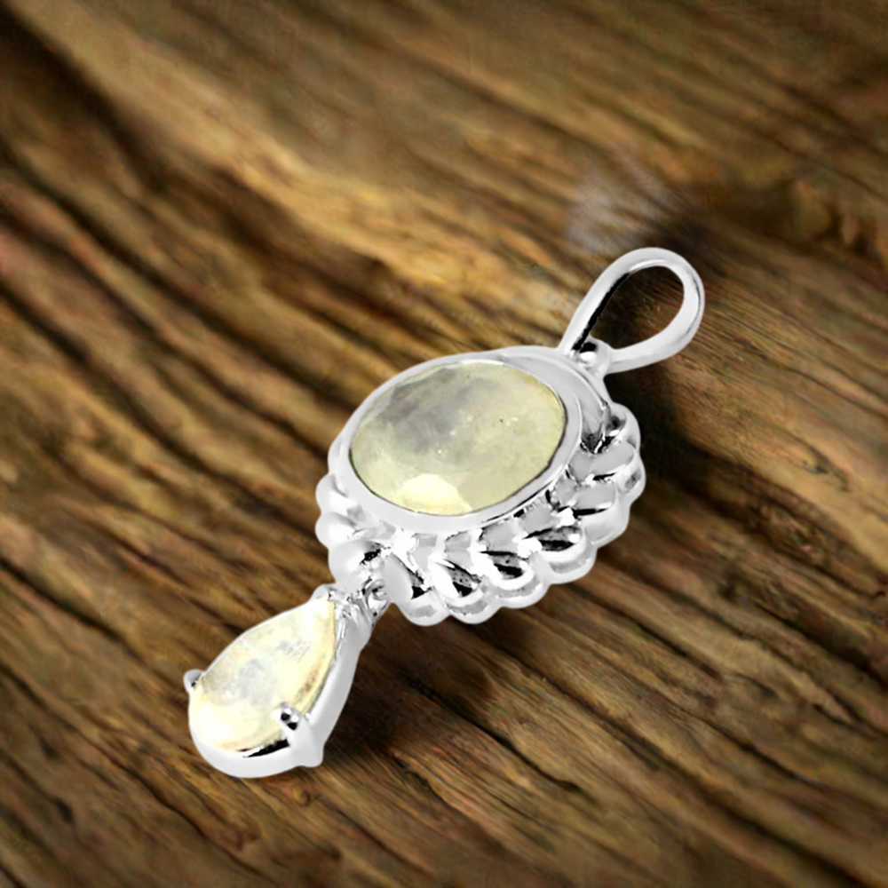 925 Sterling Silver Handmade Pendants In Rainbow Gemstone Jewelry 925SP231-2