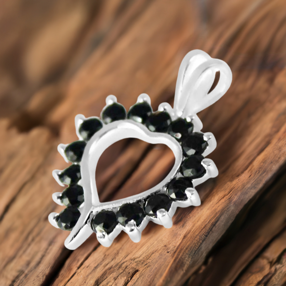 925 Solid Silver Pendants In Black Onyx Gemstone Jewelry 925SP238-11