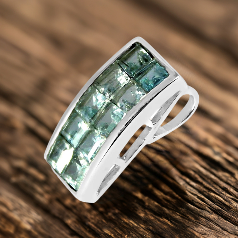 925 Sterling Silver Handmade Pendants In Blue Topaz Gemstone Jewelry 925SP245-5