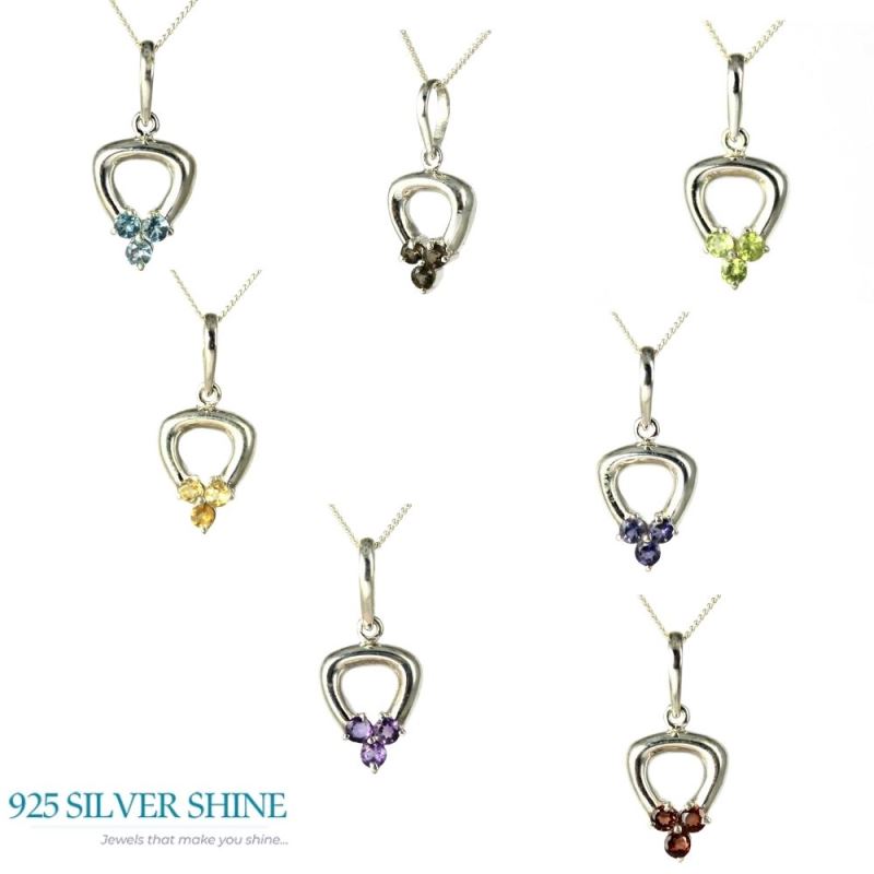 Solid Sterling Silver Handmade Pendants In Peridot Gemstone Jewelry 925SP248-6_2