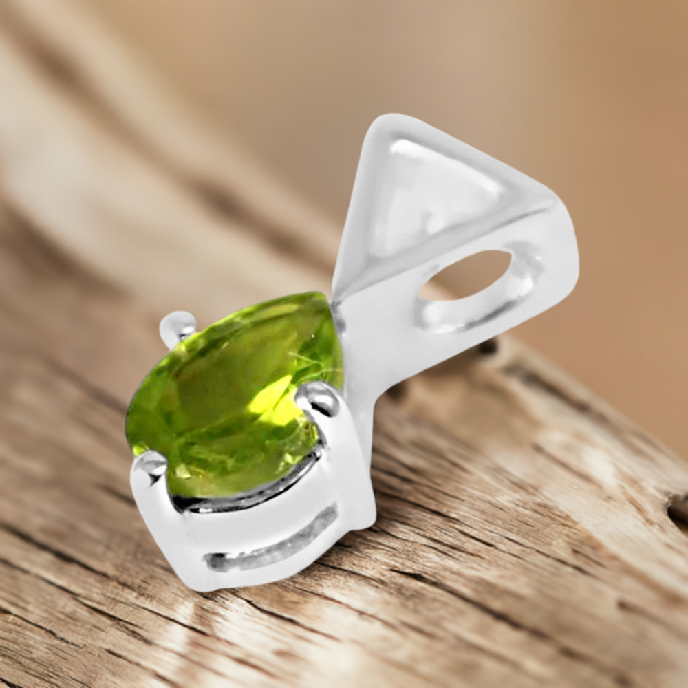 Peridot Gemstone Handmade Pendants In 925 Sterling Silver Jewelry 925SP249-3
