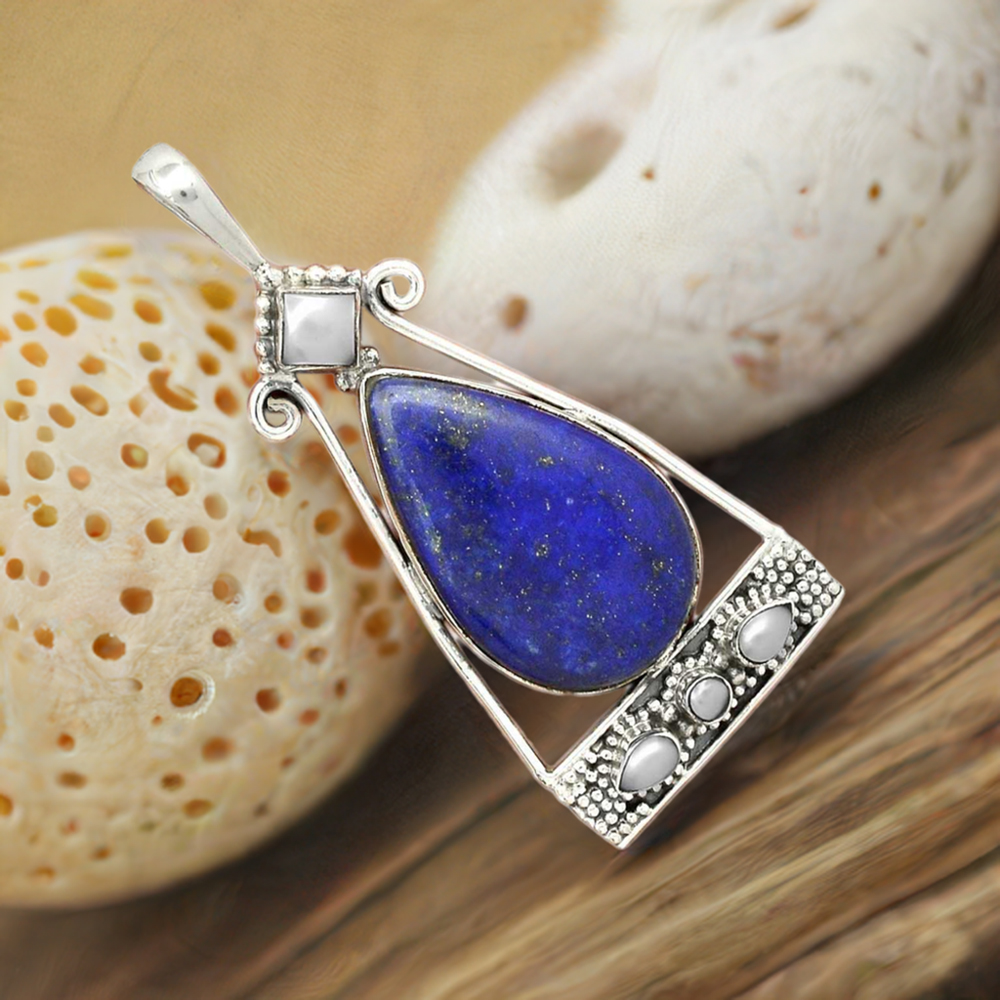 Multi Gemstone Pendants In Solid Sterling Silver Jewelry 925SP25-4