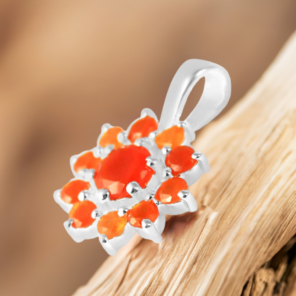 Carnelian Gemstone Pendants In 925 Solid Silver Jewelry 925SP250-7