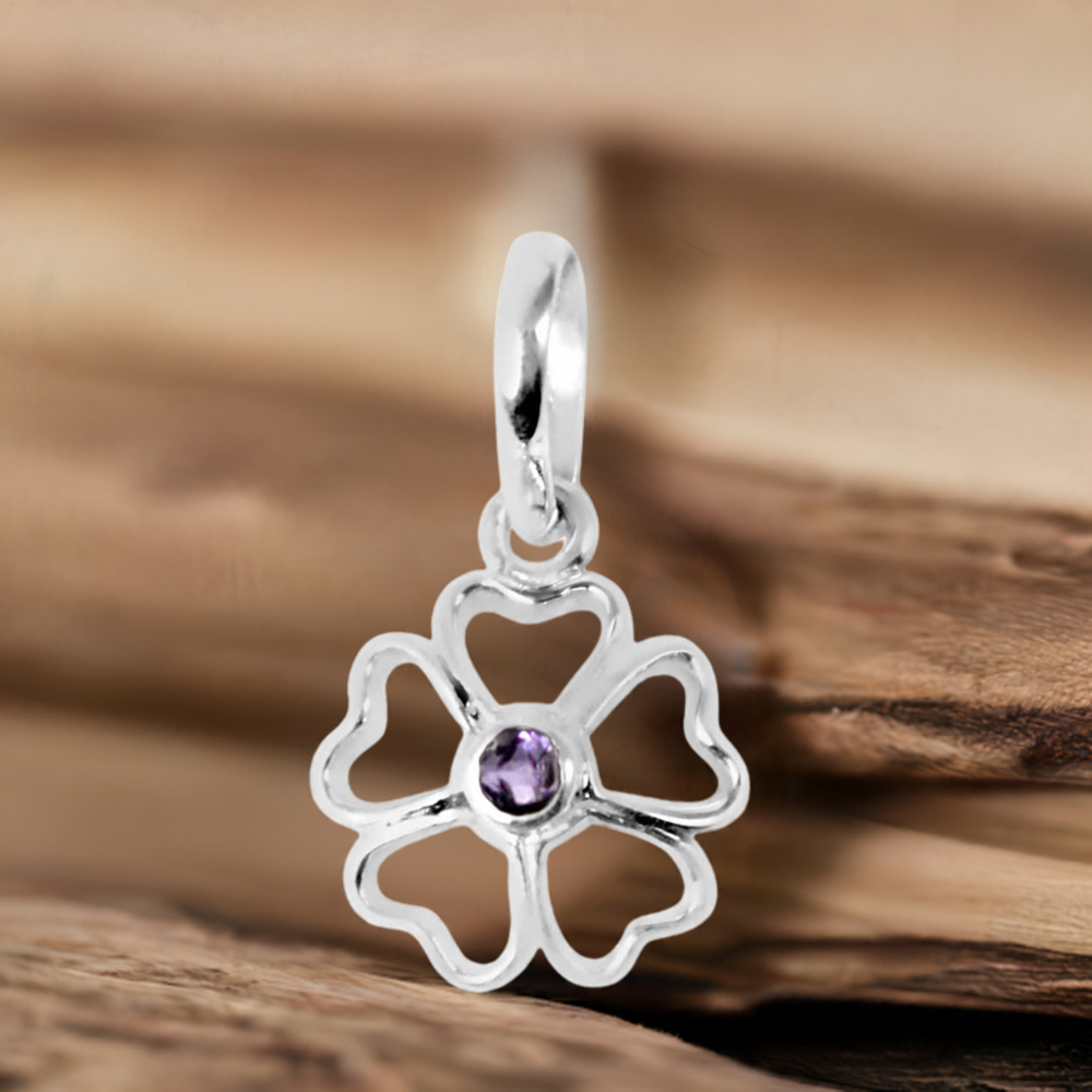 Amethyst Gemstone Handmade Pendants In Solid Sterling Silver Jewelry 925SP252-1