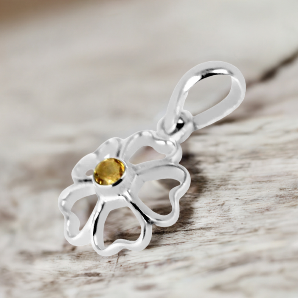 Citrine Gemstone Pendants In 925 Solid Silver Jewelry 925SP252-3