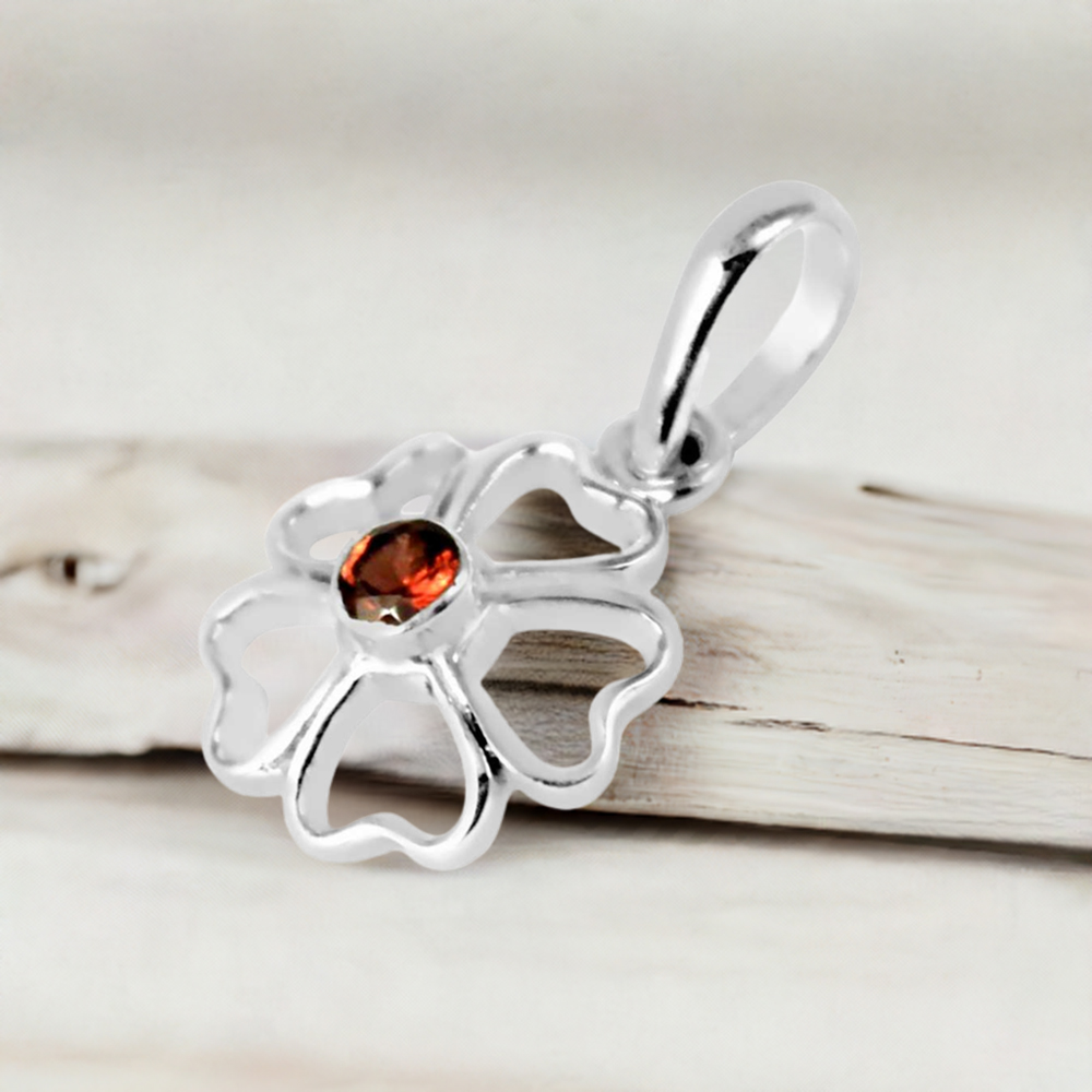 925 Sterling Silver Handmade Pendants In Garnet Gemstone Jewelry 925SP252-5