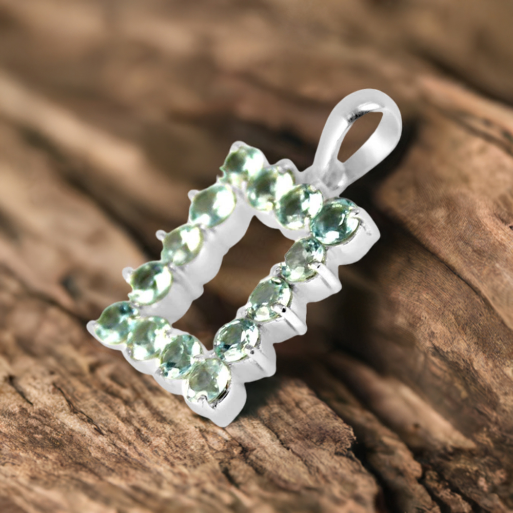 925 Sterling Silver Handmade Pendants In Blue Topaz Gemstone Jewelry 925SP255-1