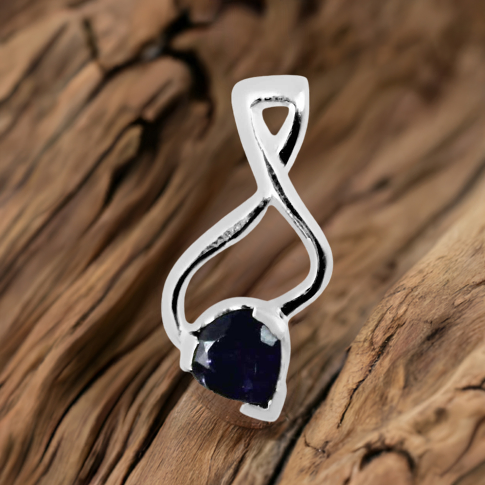 Iolite Gemstone Handmade Pendants In 925 Sterling Silver Jewelry 925SP256-5