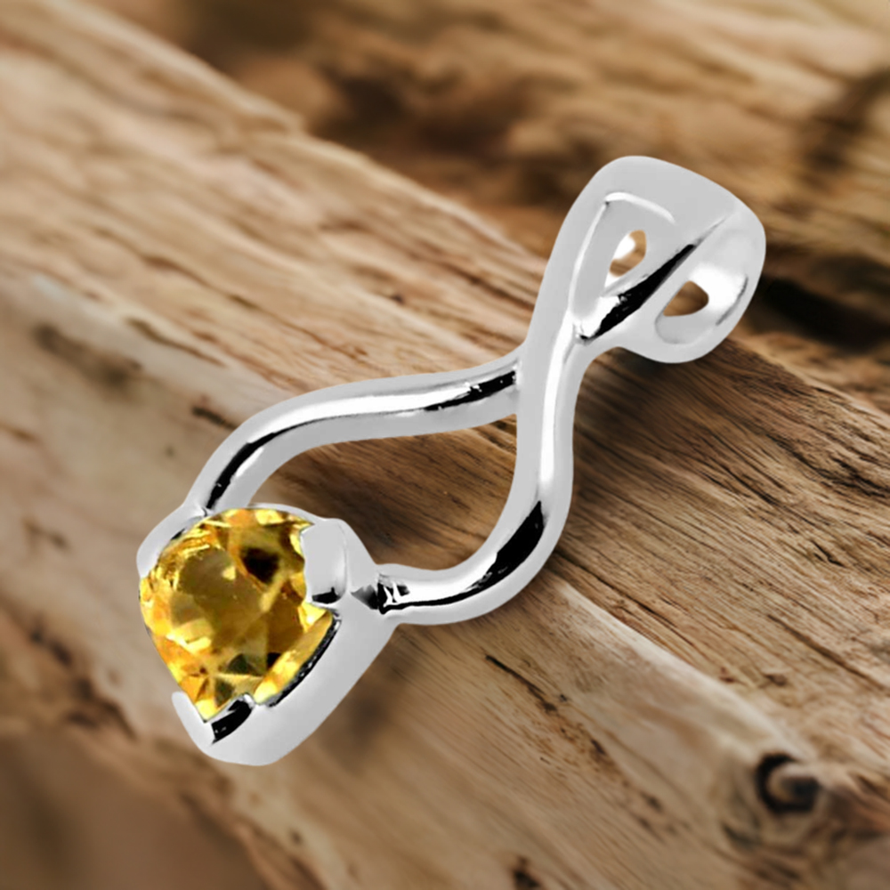 Citrine Gemstone Pendants In Solid Sterling Silver Jewelry 925SP256-6