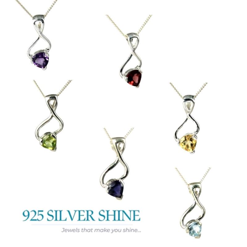 Citrine Gemstone Pendants In Solid Sterling Silver Jewelry 925SP256-6_2