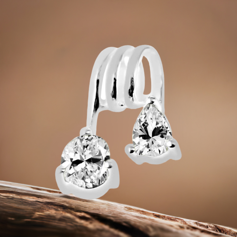 Crystal Gemstone Pendants In Fine Sterling Silver Jewelry 925SP264-8