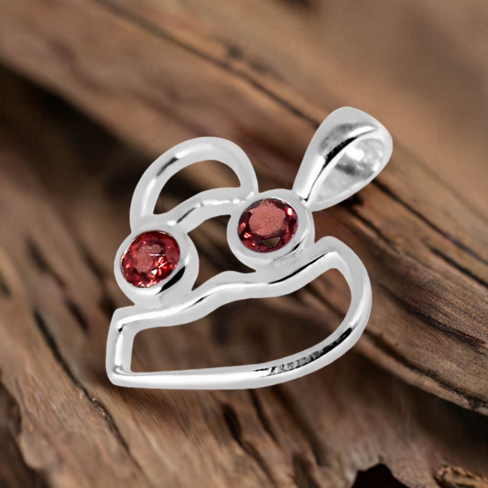 Garnet Gemstone Handmade Pendants In 925 Sterling Silver Jewelry 925SP266-6