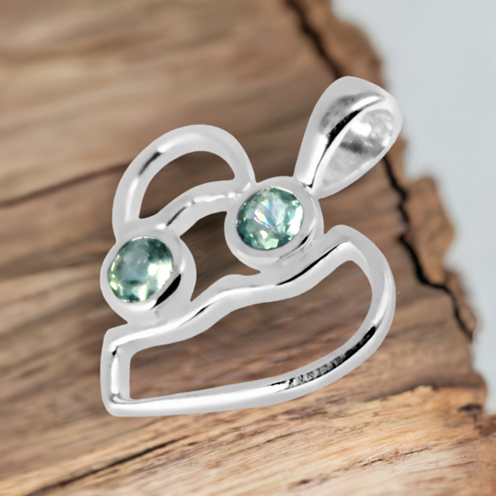 Blue Topaz Gemstone Handmade Pendants In Solid Sterling Silver Jewelry 925SP266-7