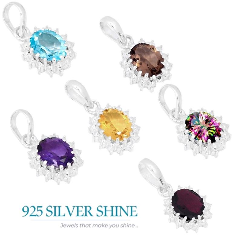 Mystic Topaz Gemstone Pendants In Fine Sterling Silver Jewelry 925SP267-5_2