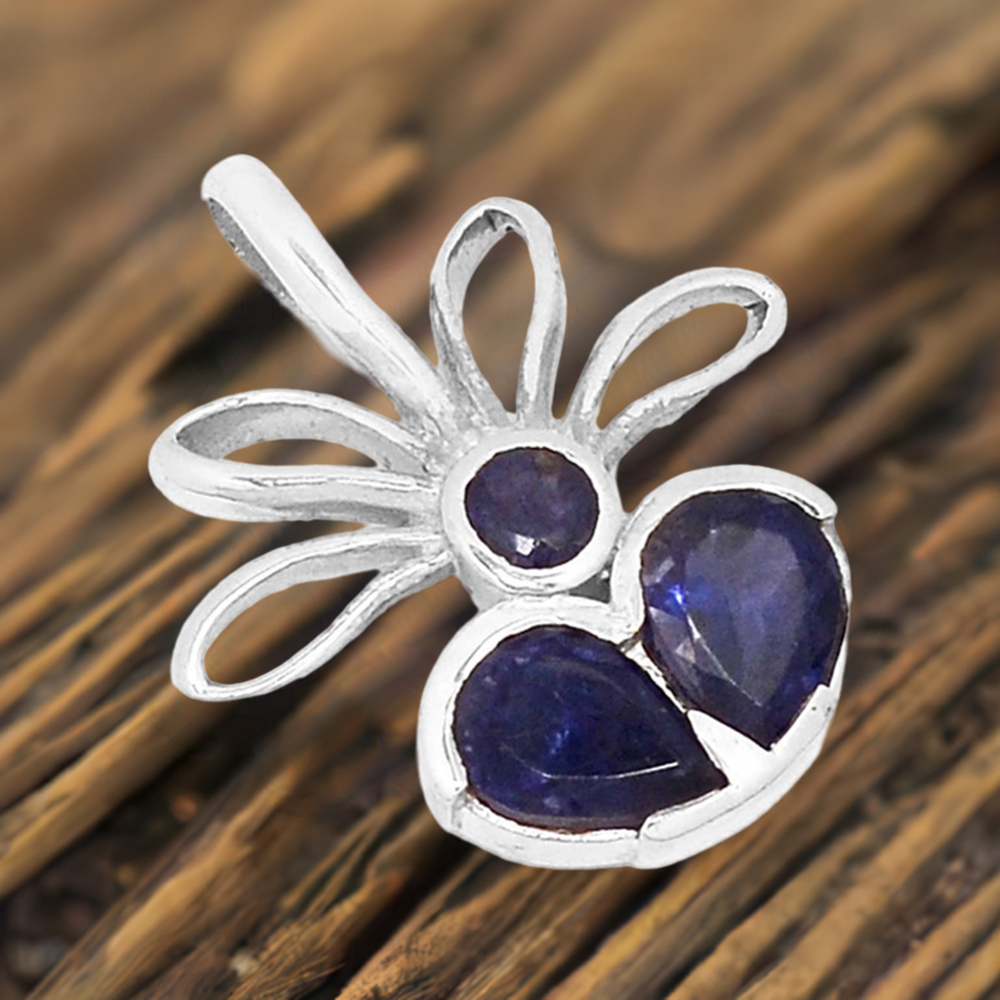 925 Solid Silver Pendants In Iolite Gemstone Jewelry 925SP268-5