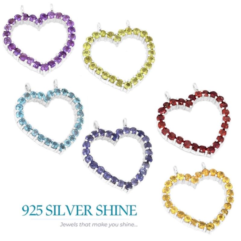 925 Fine Silver Pendants In Lemon Quartz Gemstone Jewelry 925SP271-6_3