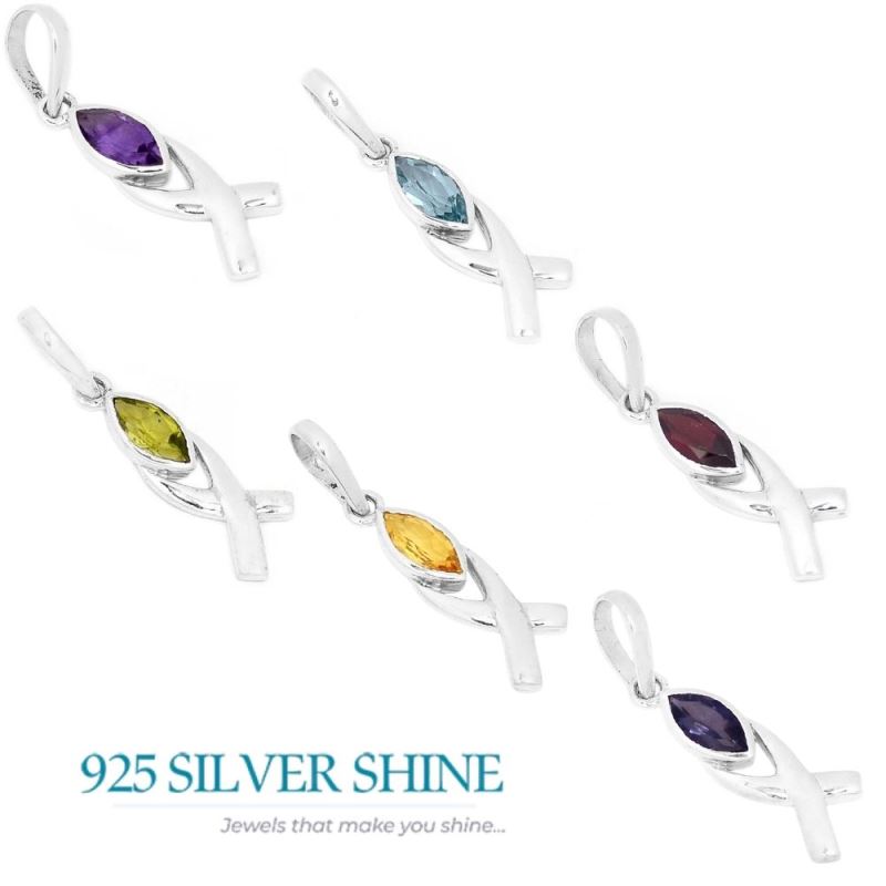 Amethyst Gemstone Handmade Pendants In Solid Sterling Silver Jewelry 925SP283-6_2