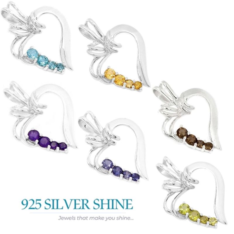 Peridot Gemstone Pendants In 925 Solid Silver Jewelry 925SP297-2_1