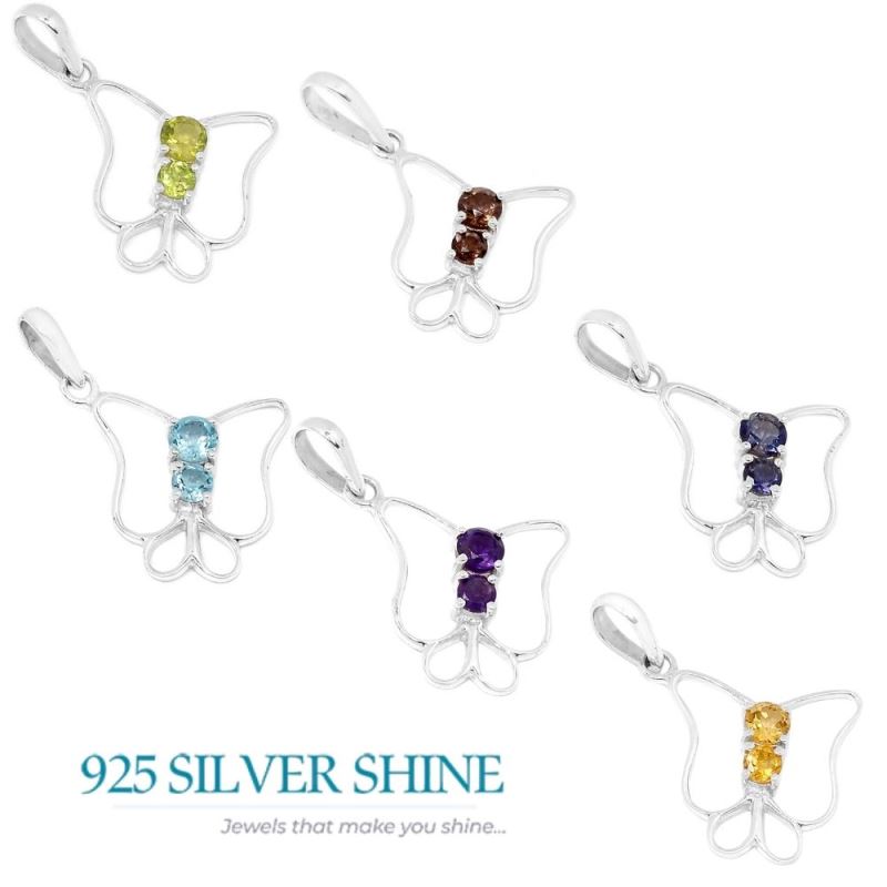 Iolite Gemstone Pendants In 925 Solid Silver Jewelry 925SP299-3_1