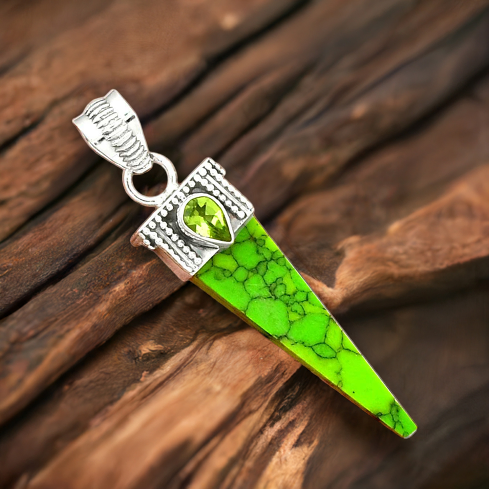 925 Sterling Silver Handmade Pendants In Multi Gemstone Jewelry 925SP34-5