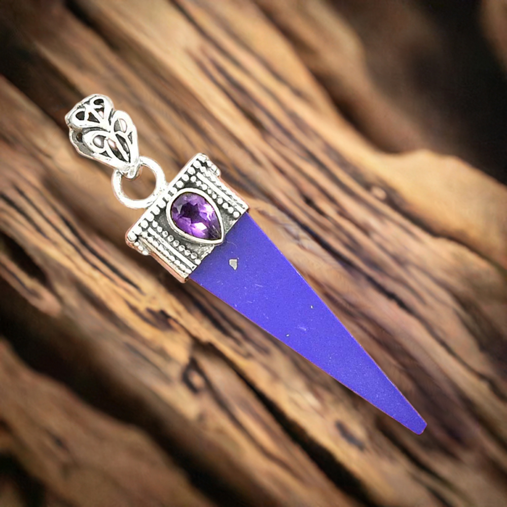 Solid Sterling Silver Handmade Pendants In Multi Gemstone Jewelry 925SP34-6