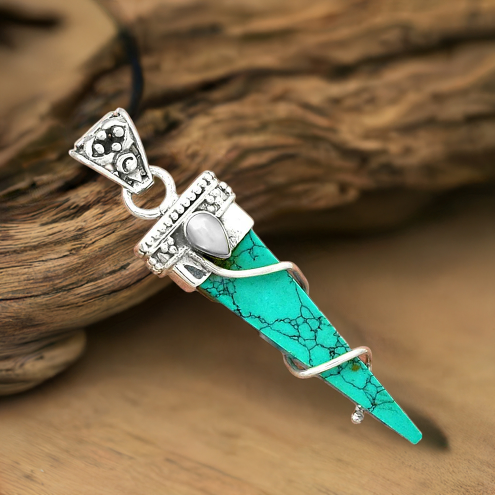 Fine Sterling Silver Pendants In Multi Gemstone Jewelry 925SP35-1