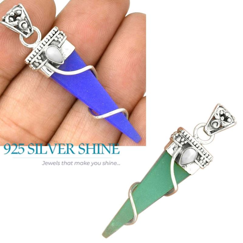 925 Solid Silver Pendants In Multi Gemstone Jewelry 925SP35-2_4