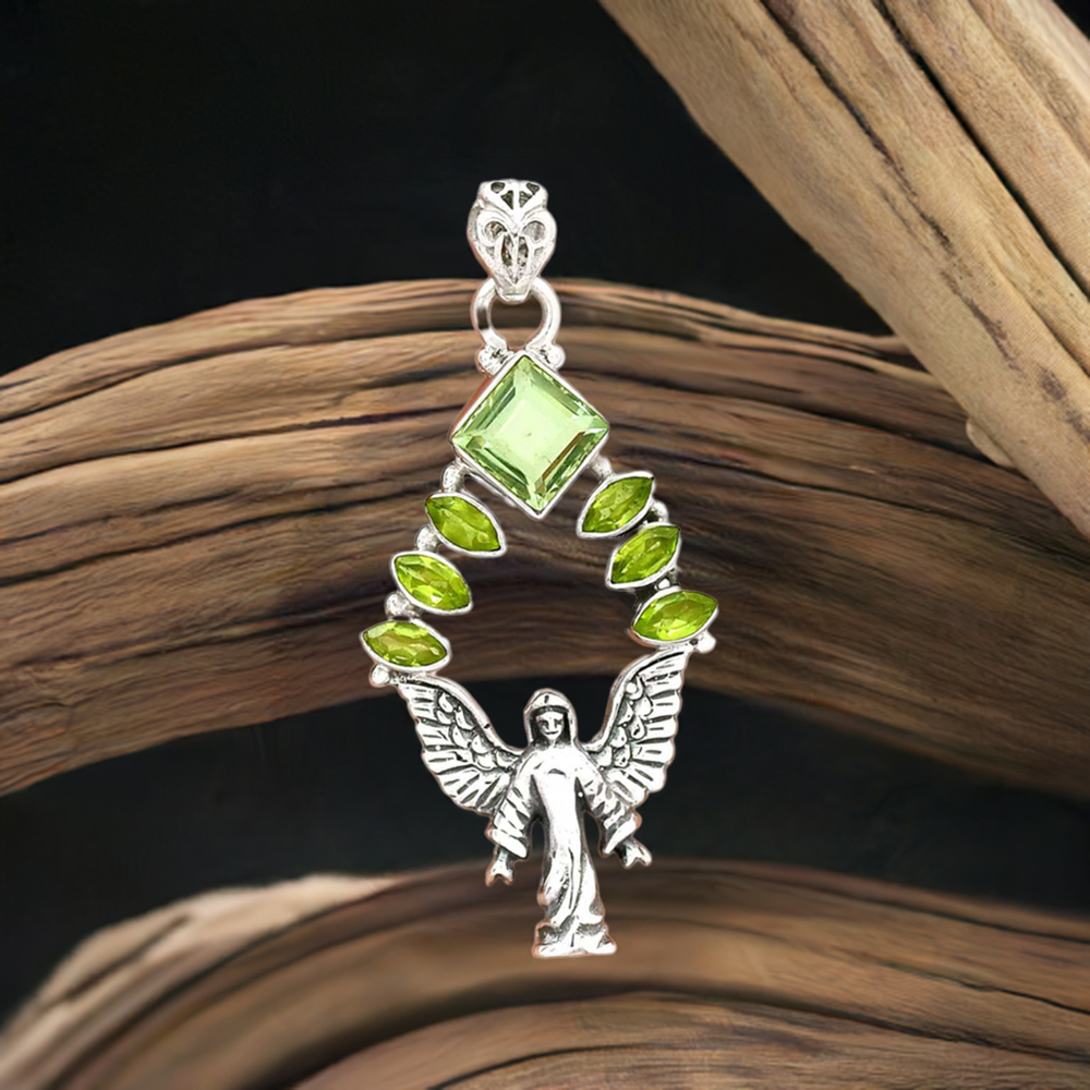 Multi Gemstone Handmade Pendants In 925 Sterling Silver Jewelry 925SP51-8