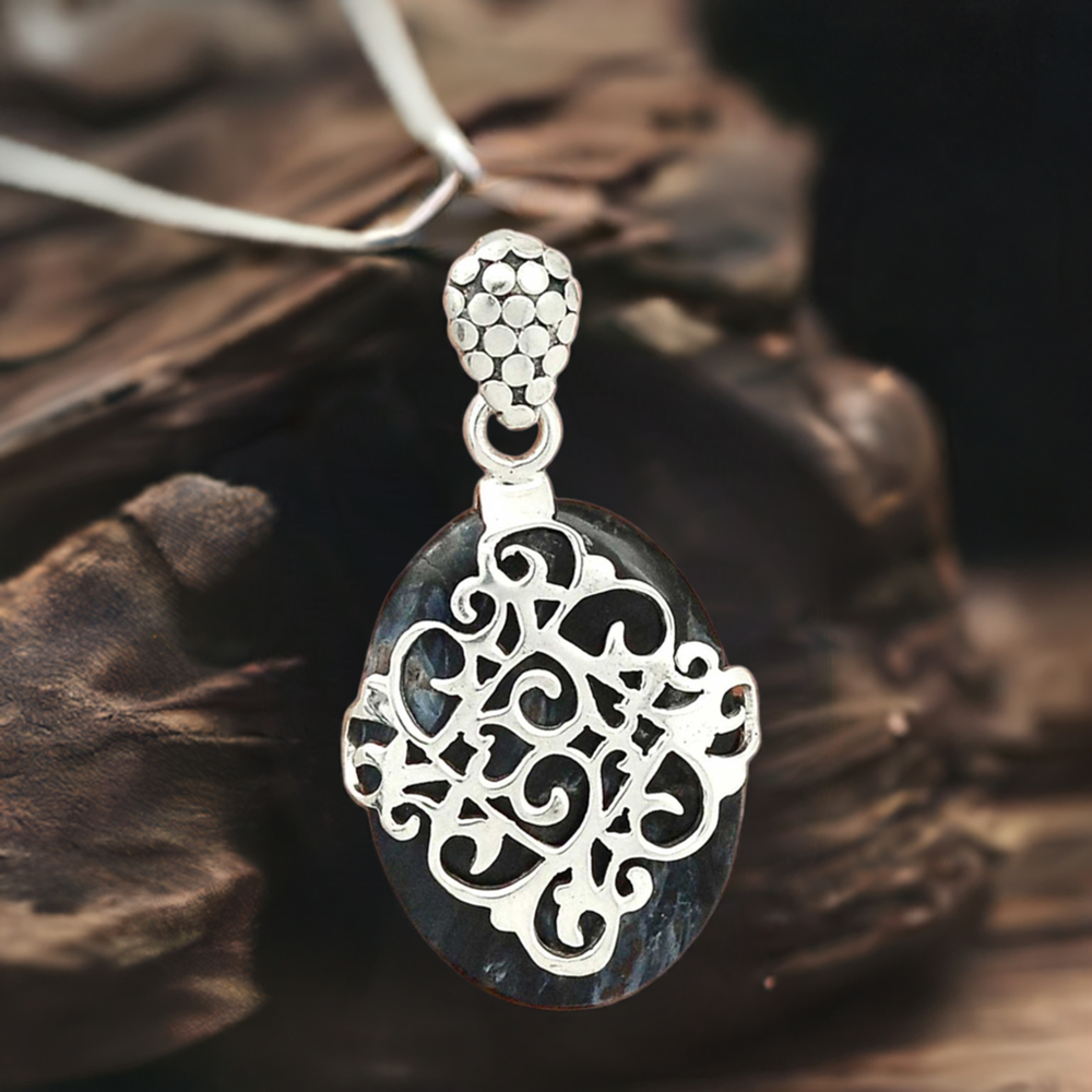 Pietersite Gemstone Handmade Pendants In Solid Sterling Silver Jewelry 925SP53-2