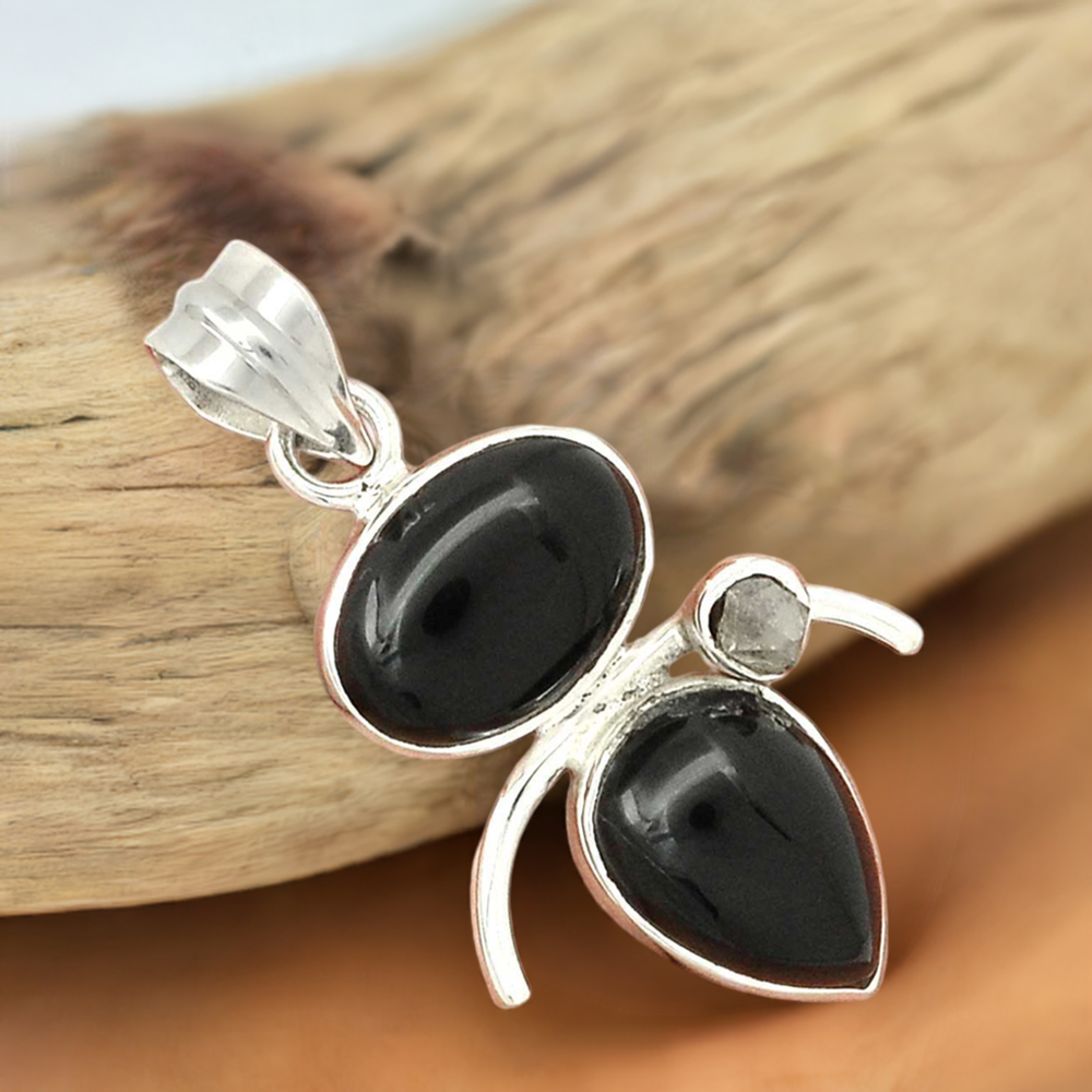 Multi Gemstone Pendants In Fine Sterling Silver Jewelry 925SP57-1