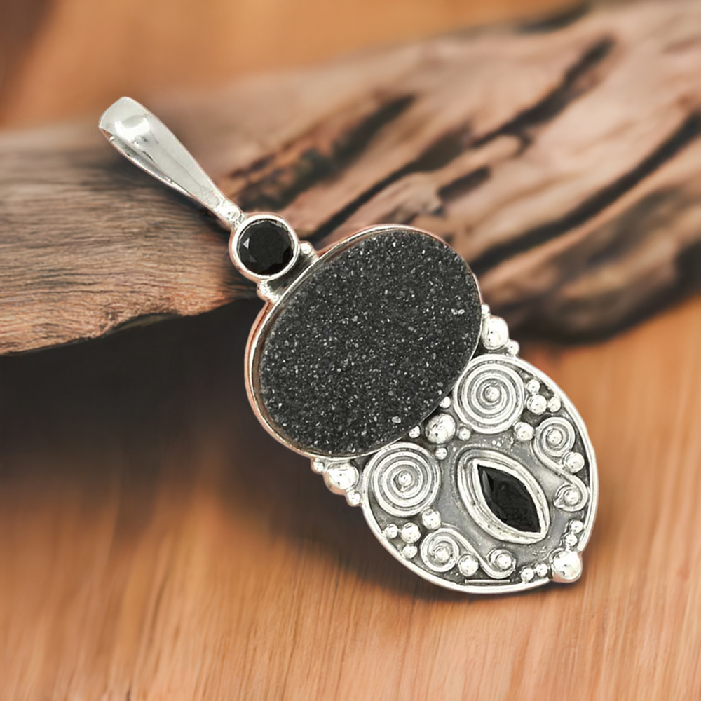 925 Solid Silver Pendants In Multi Gemstone Jewelry 925SP63-2