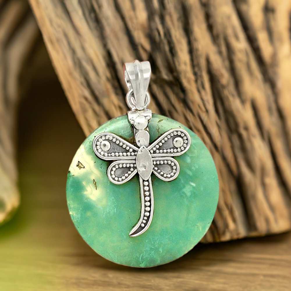 Jasper Gemstone Pendants In 925 Solid Silver Jewelry 925SP68-3