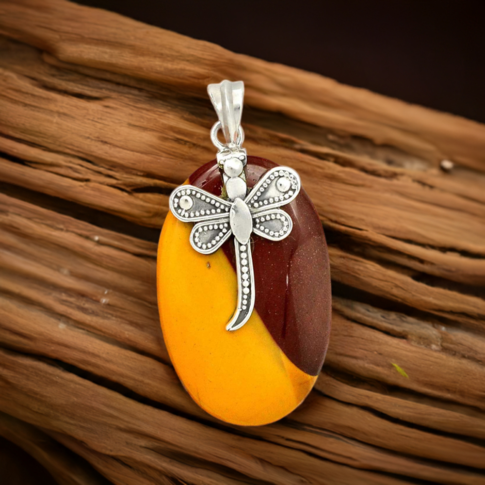 Mookaite Gemstone Handmade Pendants In 925 Sterling Silver Jewelry 925SP68-5