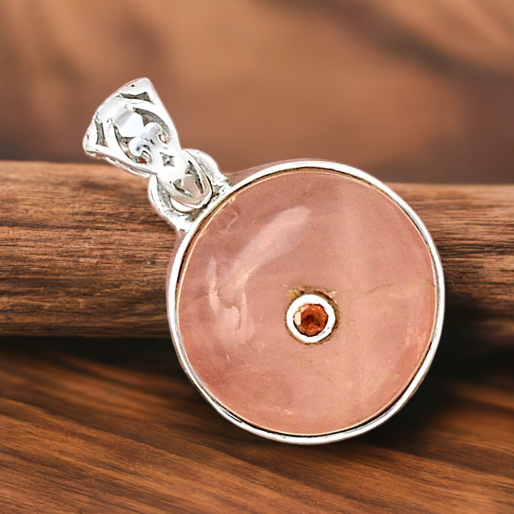 Multi Gemstone Pendants In 925 Fine Silver Jewelry 925SP70-2