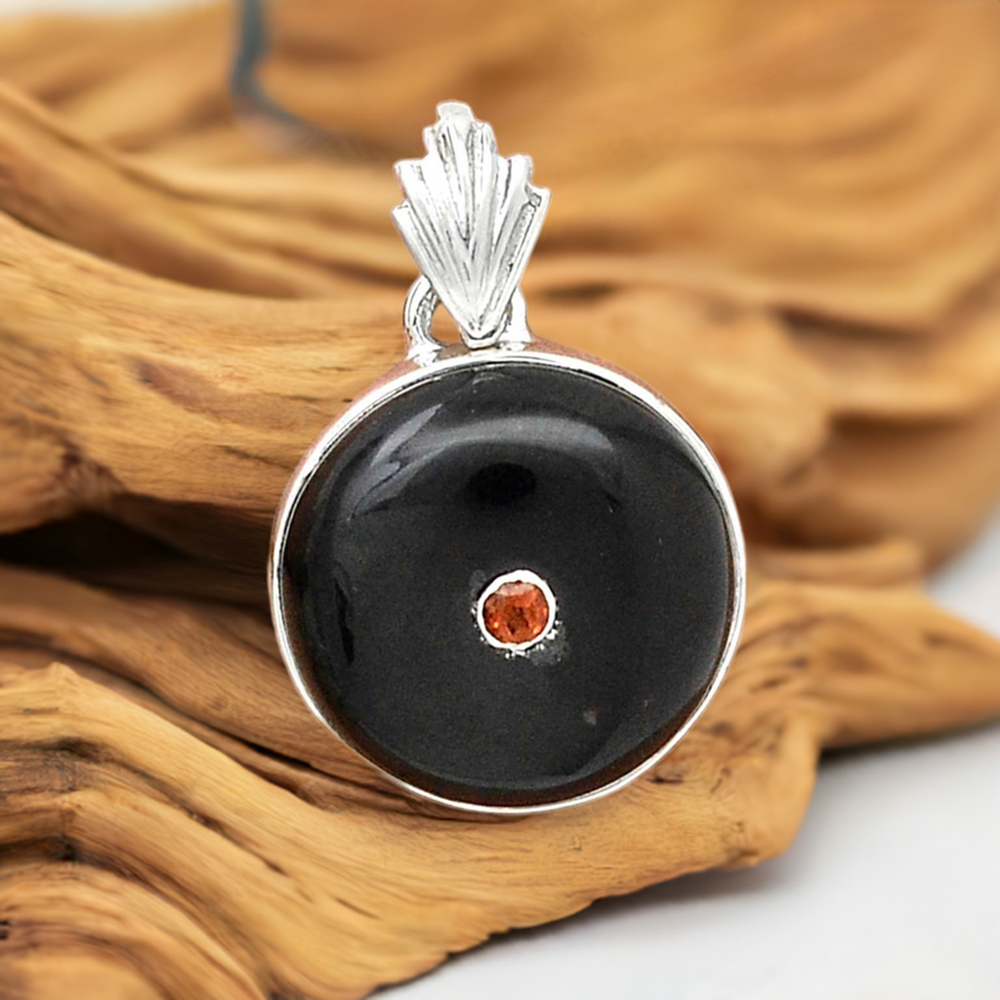 Multi Gemstone Handmade Pendants In Solid Sterling Silver Jewelry 925SP70-4