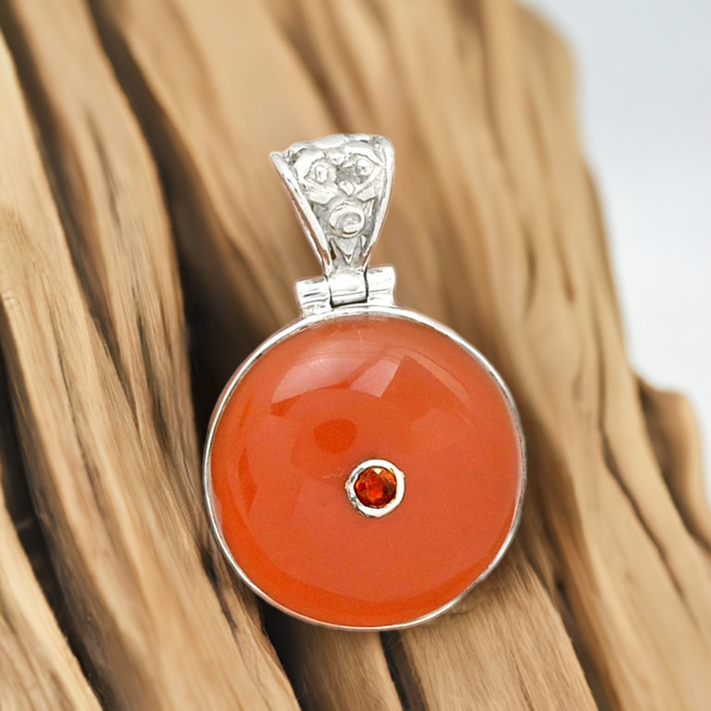 Multi Gemstone Handmade Pendants In Solid Sterling Silver Jewelry 925SP70-9