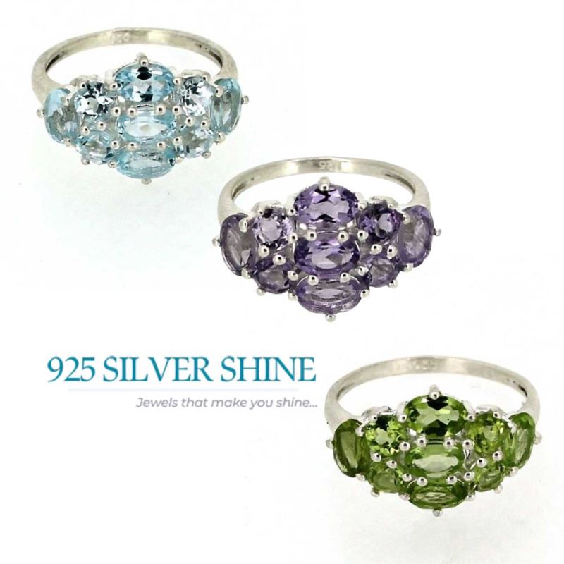 Genuine Amethyst Gemstone Ring In Sterling Silver 925SR01-2_5