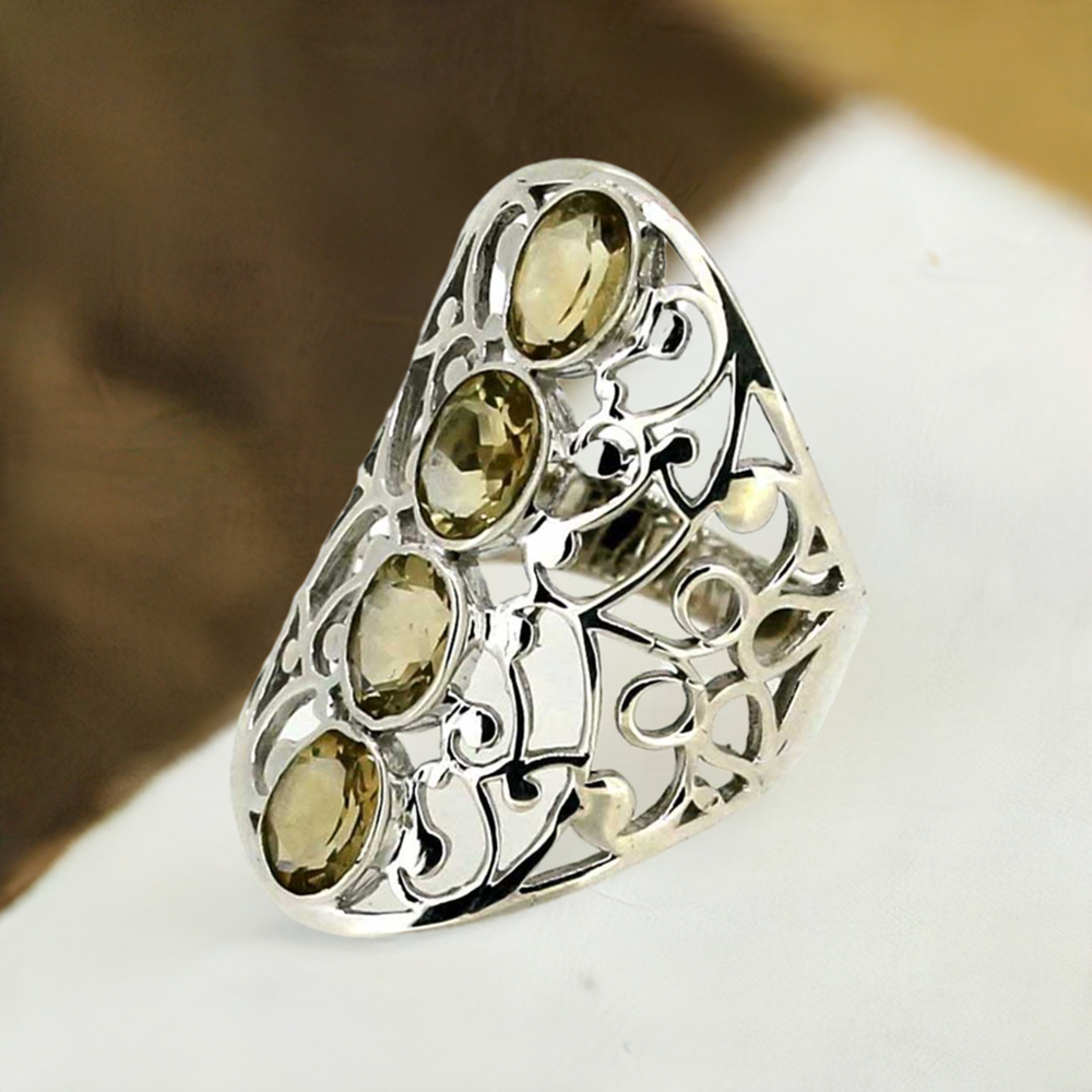 Stunning citrine Gemstone Handmade Ring In 925 Sterling Silver 925SR020-2